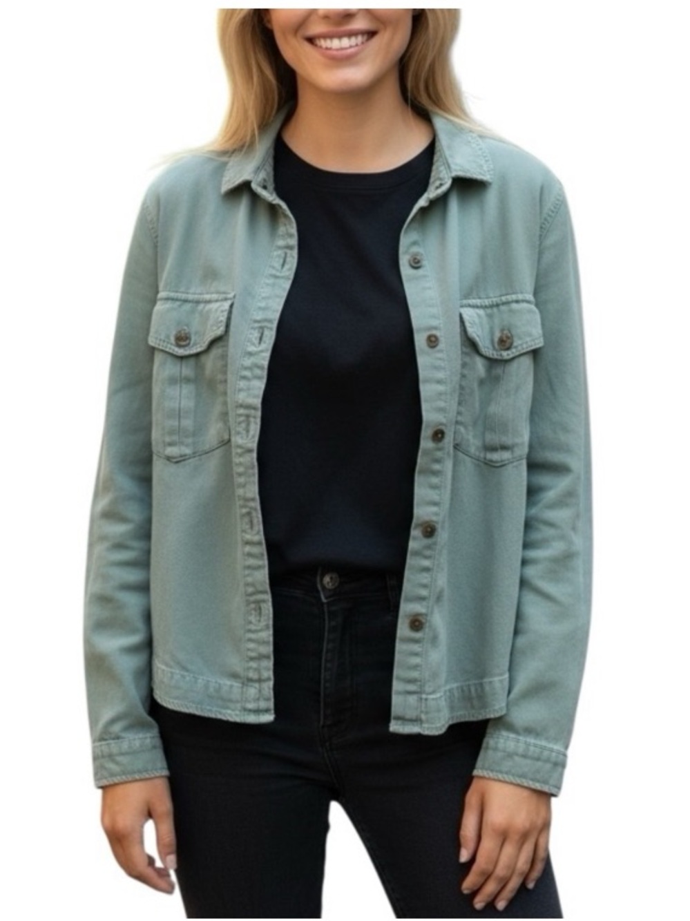The Great X Revolve Oversized Snap Button Up Shirt Shacket Size 3 (US 8)